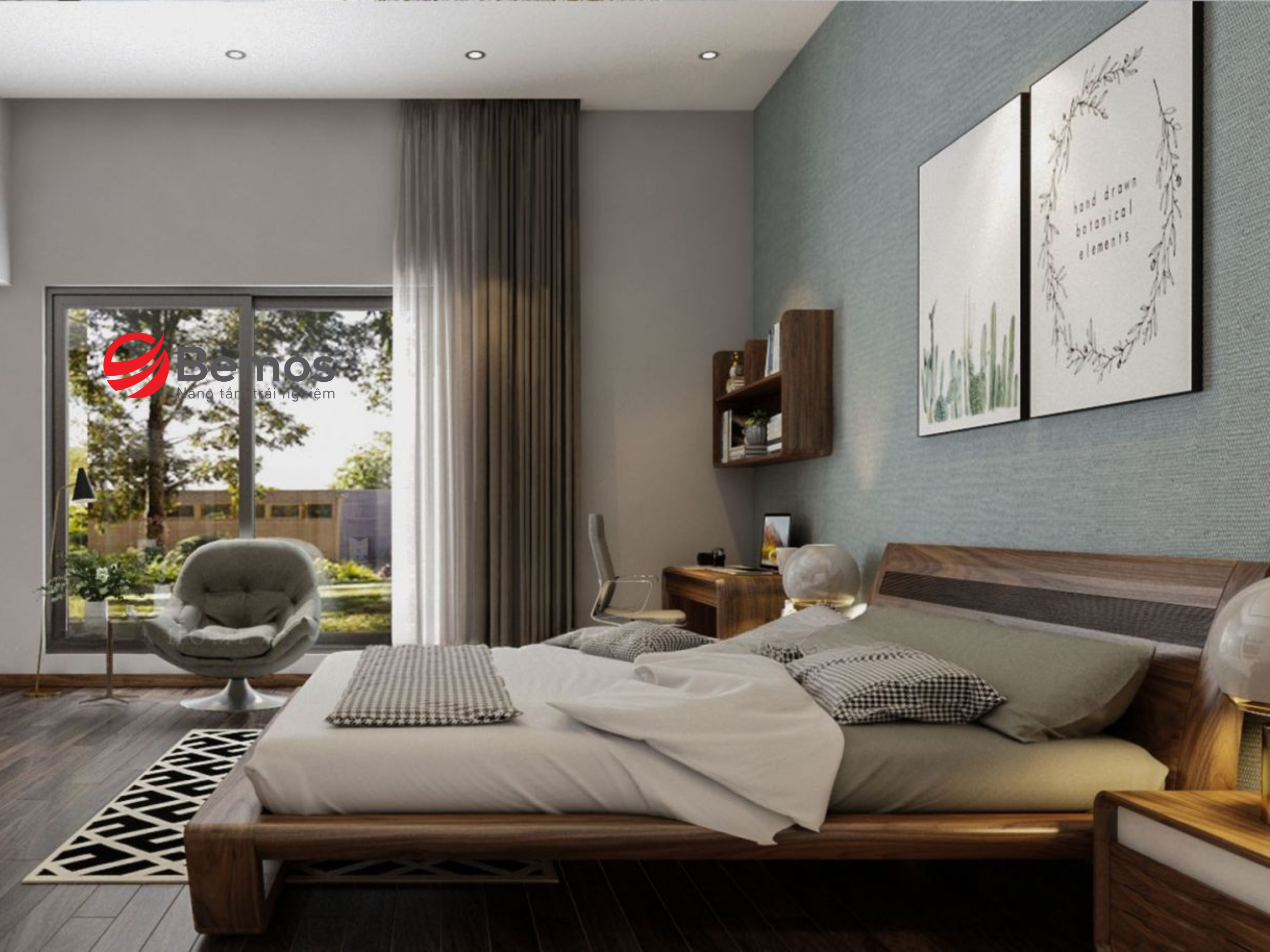 Xu hướng nội thất giường ngủ King size 2025