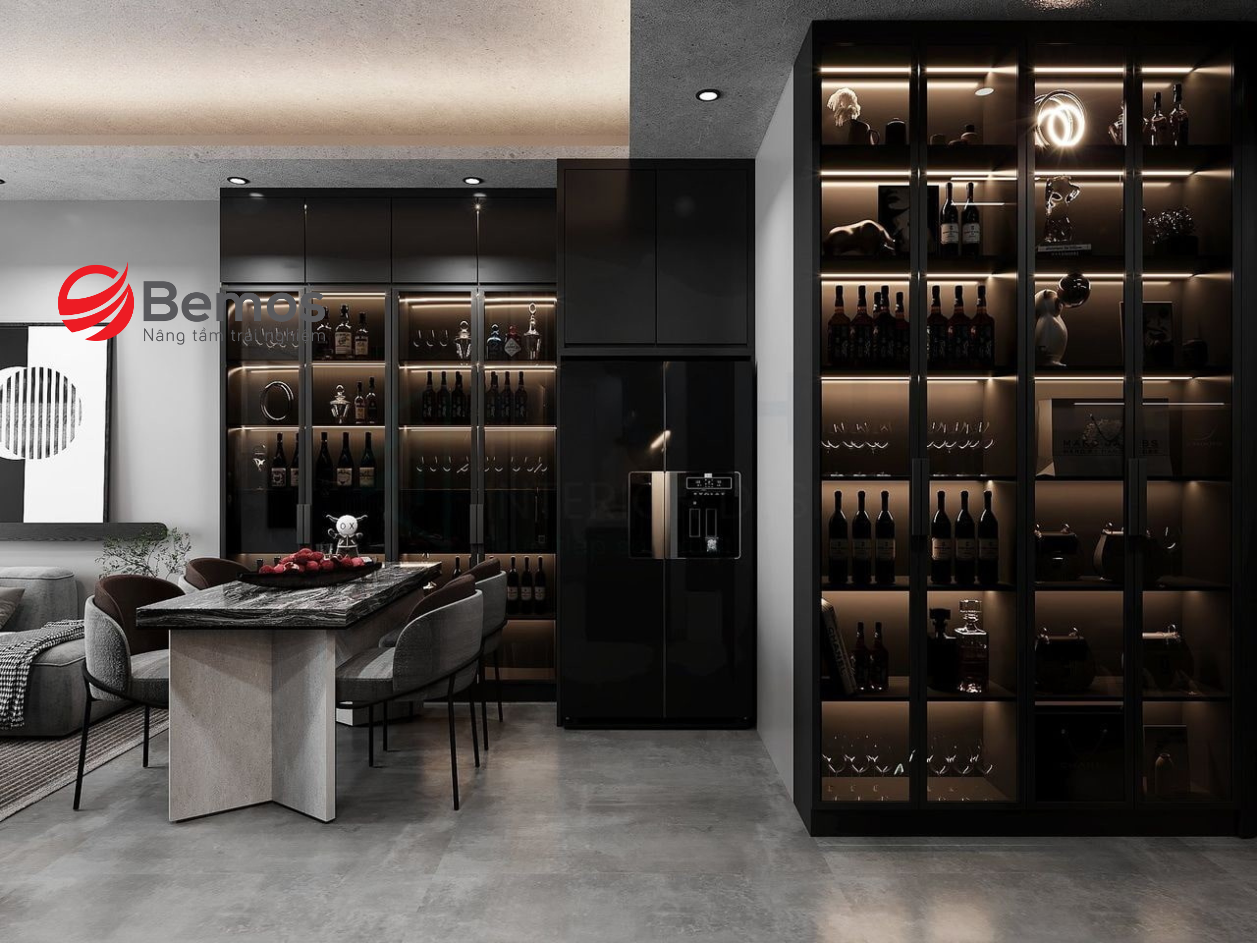 Tủ Rượu Cánh Kính - Công Nghệ Kính Cao Cấp Cho Trưng Bày Sang Trọng