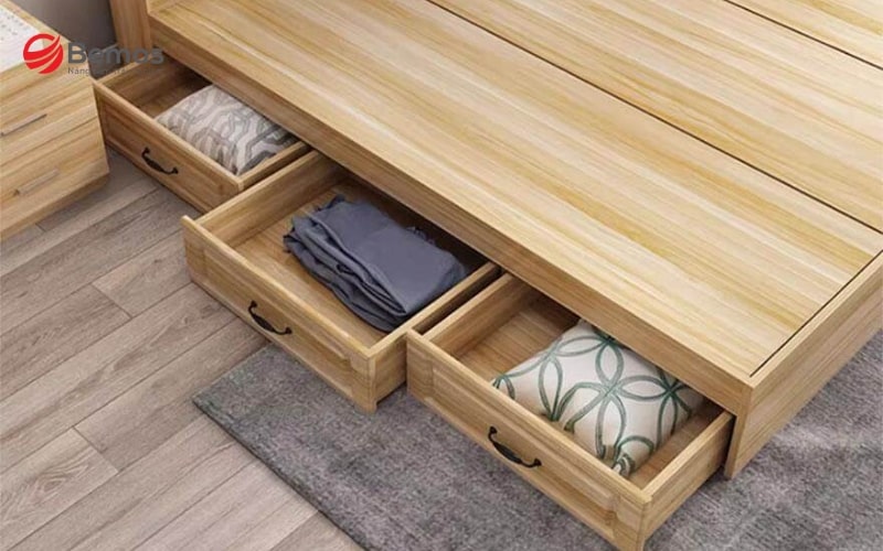 Chọn giường ngủ có ngăn kéo để tăng không gian lưu trữ đồ đạc