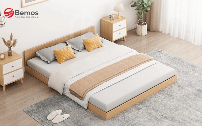 Giường ngủ dạng bệt được thiết kế đa dạng mẫu mã, kích thước