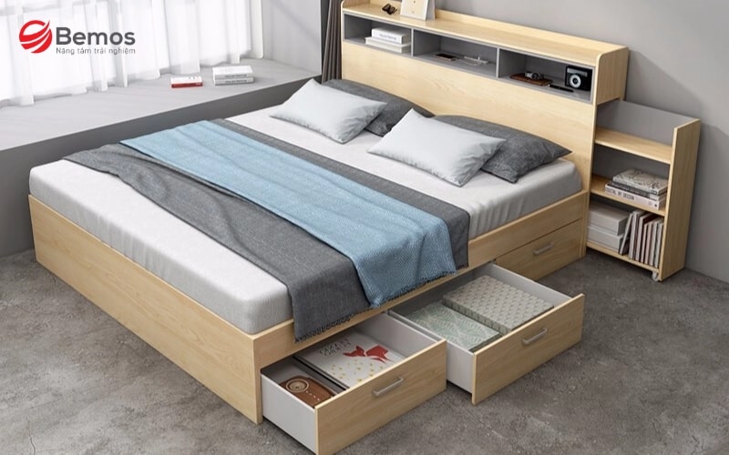 Chọn giường có hộc tủ phù hợp với nhu cầu sử dụng của gia đình