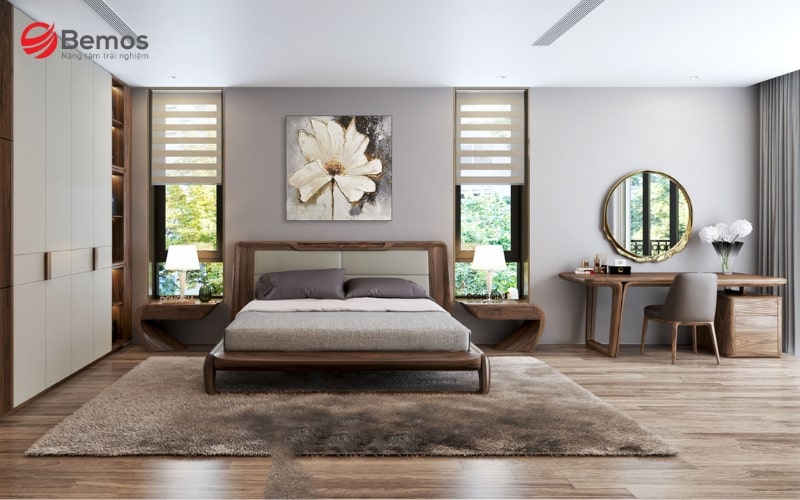 Đảm bảo không gian quanh giường ngủ luôn được thông thoáng