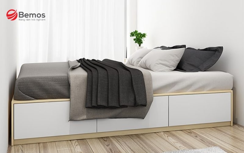 Giường ngủ không đầu giường – Thiết kế đơn giản mà tinh tế