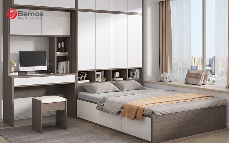 Giường ngủ liền tủ quần áo – Tối ưu không gian sống tiện nghi
