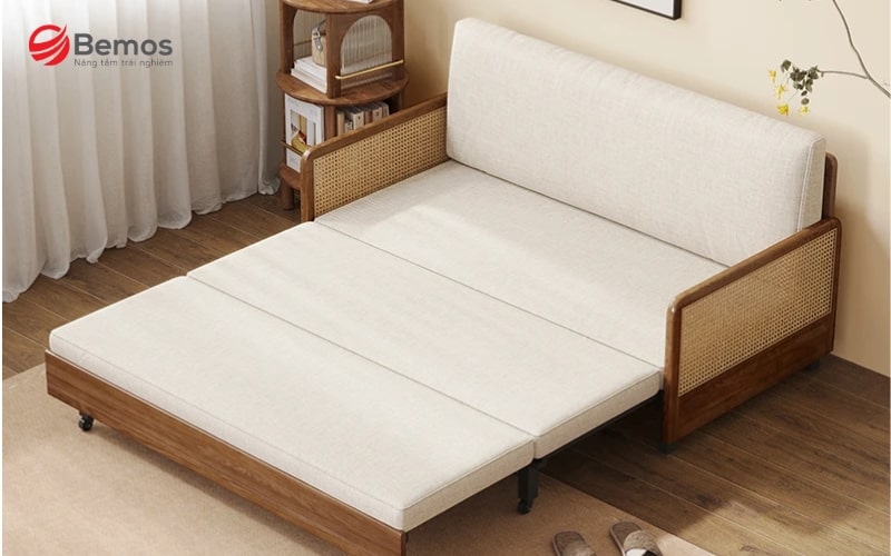 Mẫu giường ngủ tích hợp sofa để thích hợp với căn phòng diện tích nhỏ