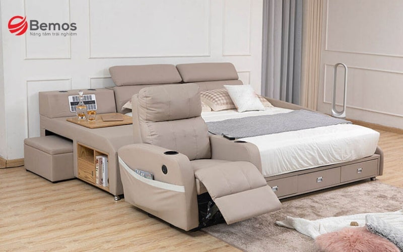 Mẫu giường ngủ tích hợp chức năng massage thư giãn