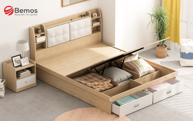 Giường ngủ thông minh tích hợp các ngăn chứa đồ tiện lợi