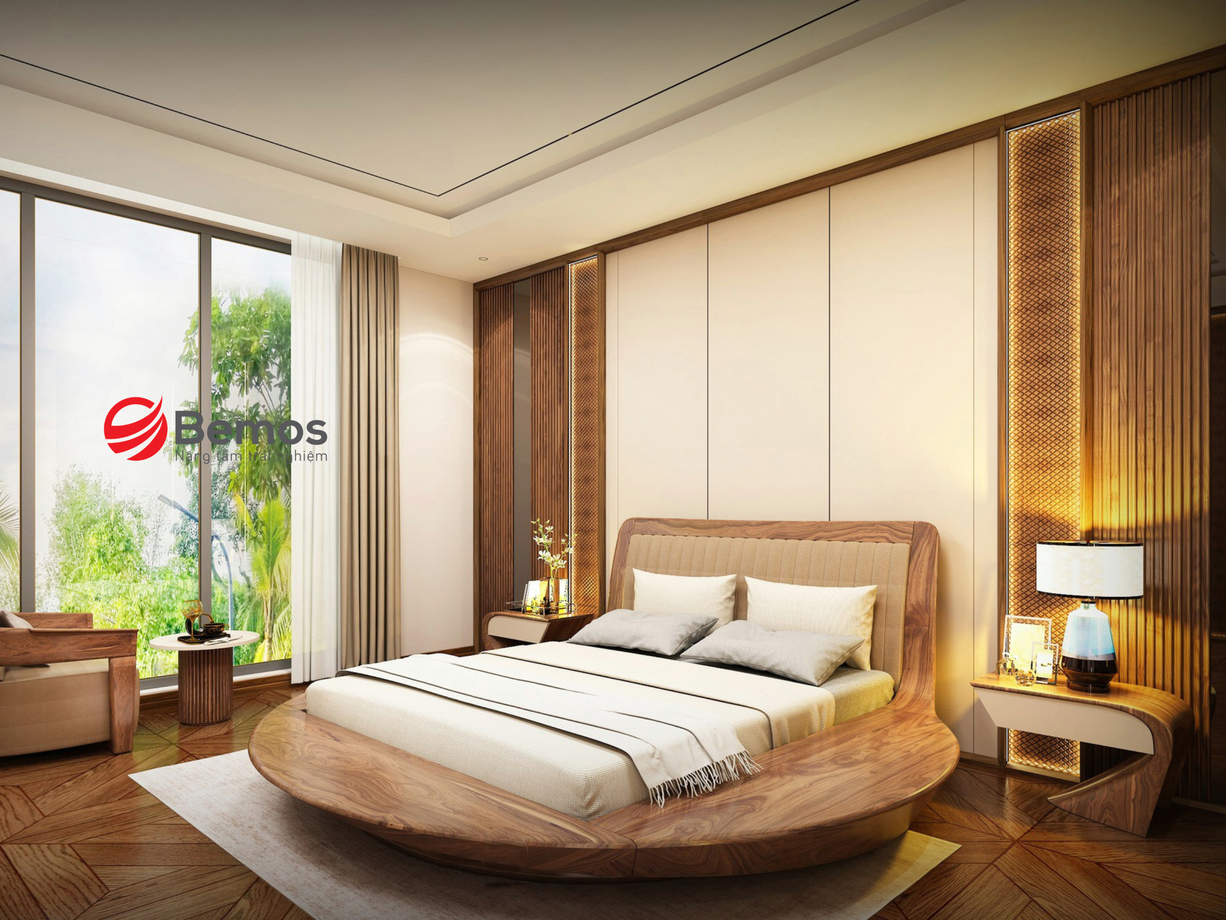 Giường Hình Tròn Tạo Nét Độc Đáo Và Tinh Tế Cho Không Gian Sống