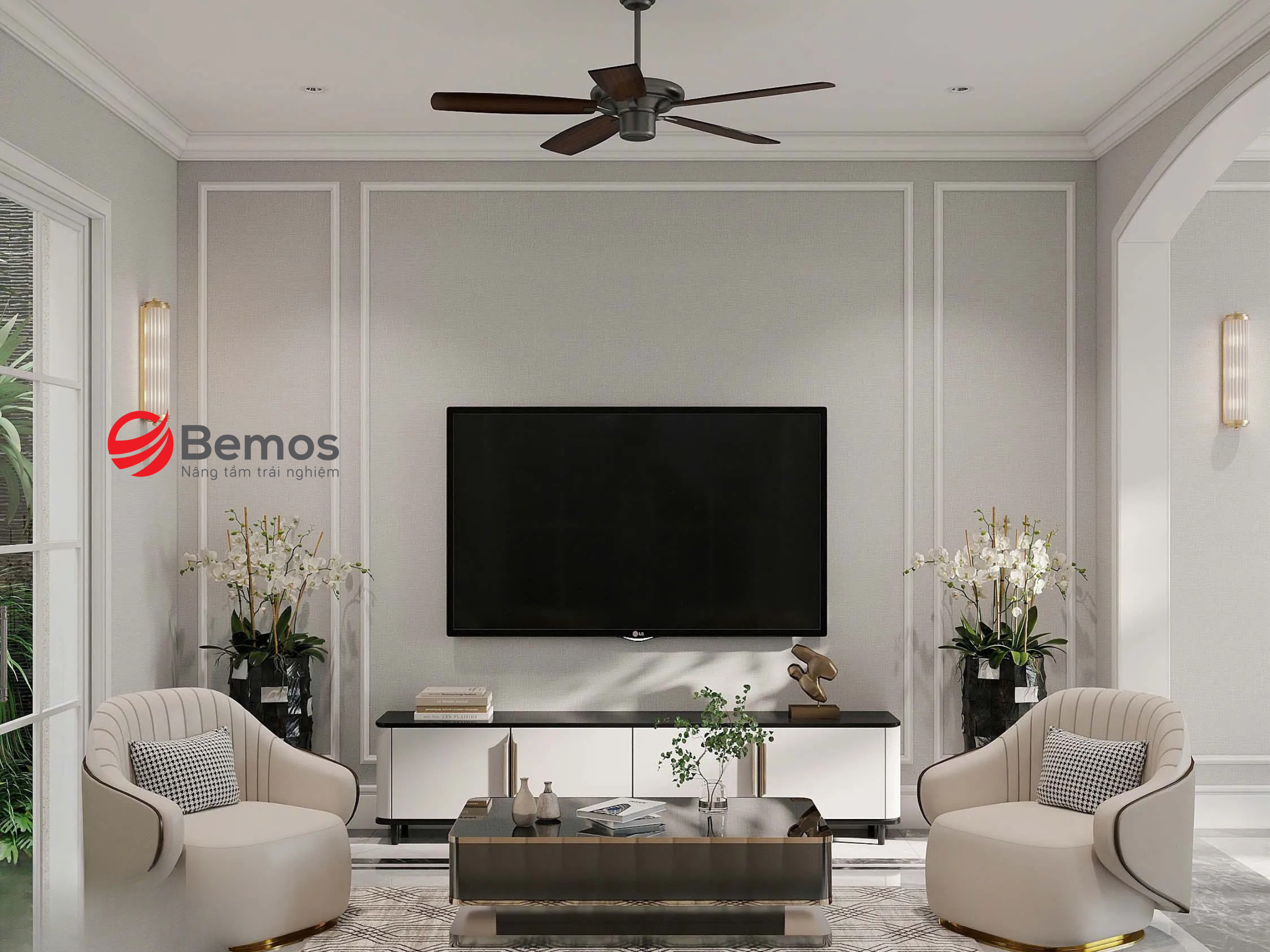 Kệ Tivi Tân Cổ Điển Sang Trọng – Bí Quyết Nâng Tầm Phòng Khách