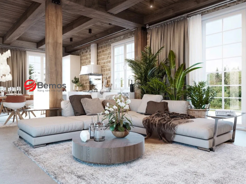 Phong cách nội thất Rustic óc thể kết hợp với nhiều phong cách khác để tối ưu hiệu quả