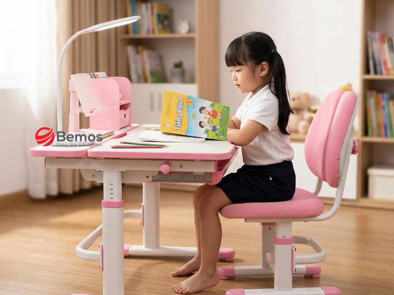 Kích thước bàn học tiêu chuẩn cho bé lớp 1