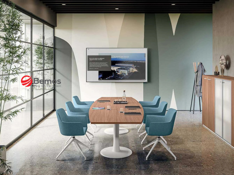 Top mẫu bàn họp bầu dục ấn tượng cho phòng họp chuyên nghiệp