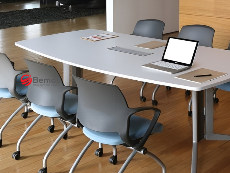 Bàn họp chân inox