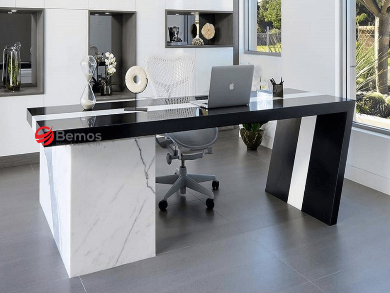 Ưu điểm khi sử dụng bàn làm việc mặt đá