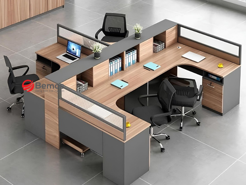 Khám phá hơn 50 mẫu bàn làm việc văn phòng có vách ngăn hiện đại và tiện ích