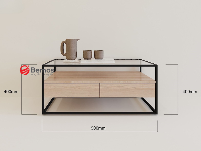 Độ bền của bàn trà chân sắt mặt kính