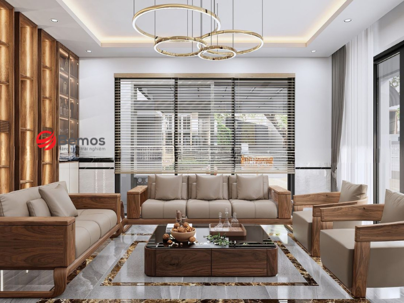 Bàn trà sofa gỗ óc chó