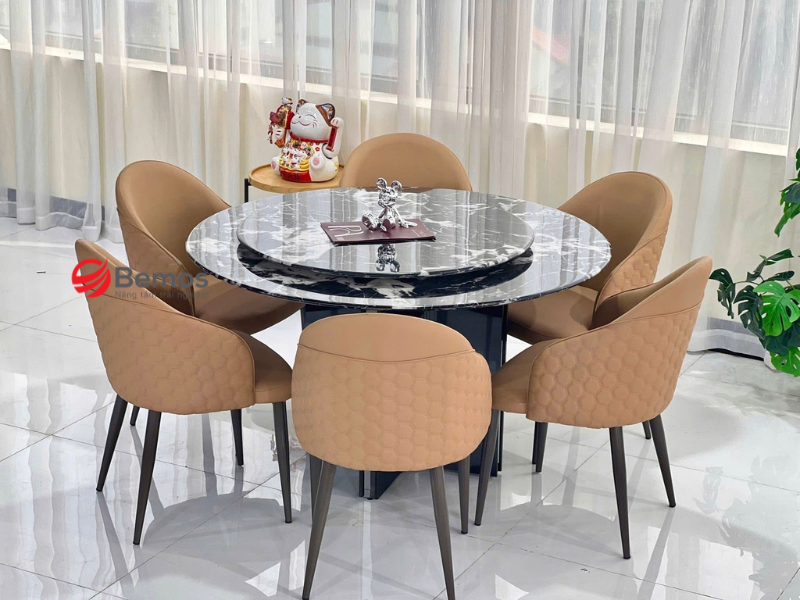 Bộ bàn ăn mặt đá 6 ghế
