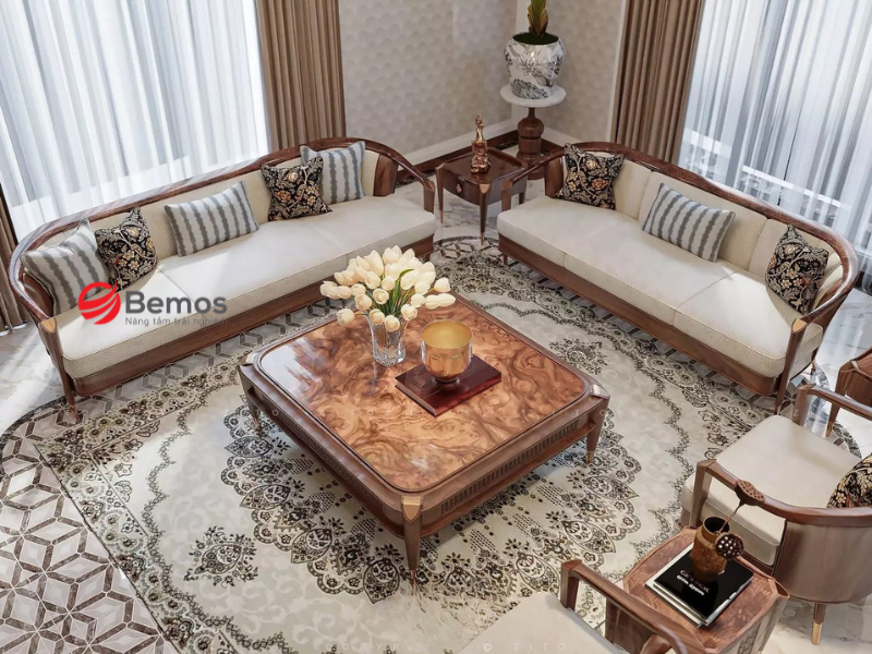 Bộ Bàn Ghế Gỗ Phòng Khách - Chọn Đúng Loại Gỗ Không Phải Đổi Lại Sau 3 Năm