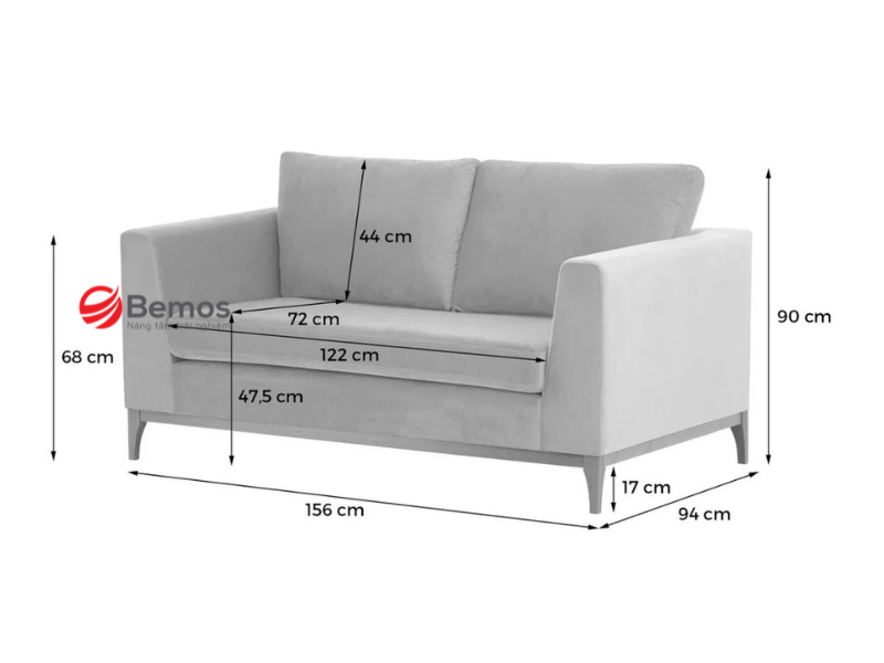 Chiều cao ghế sofa