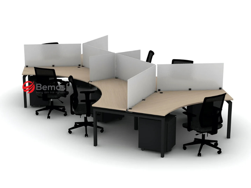 Cụm bàn làm việc 6 người