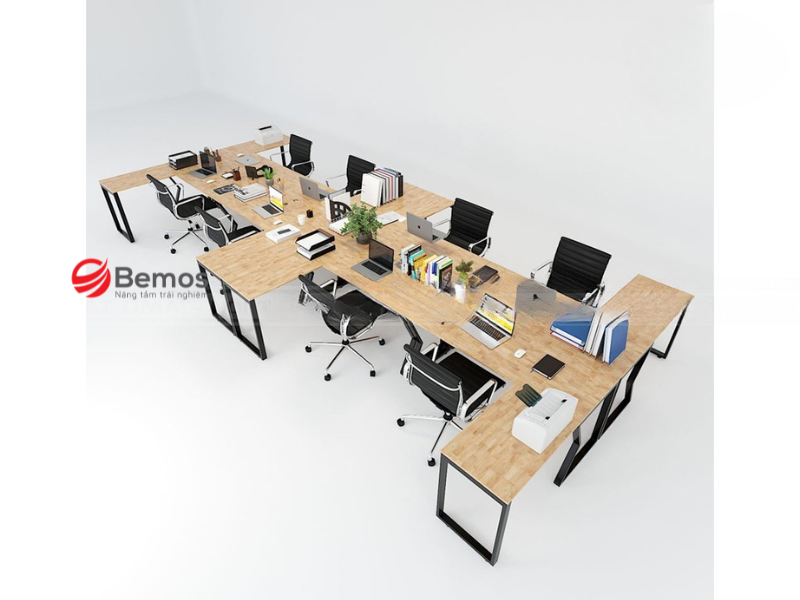 Cụm bàn làm việc 8 người