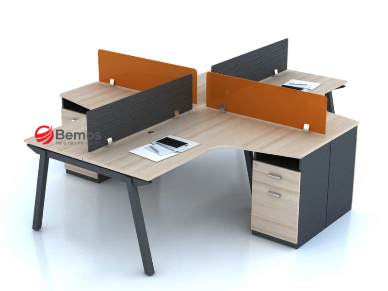 Phân loại cụm bàn làm việc theo kích thước