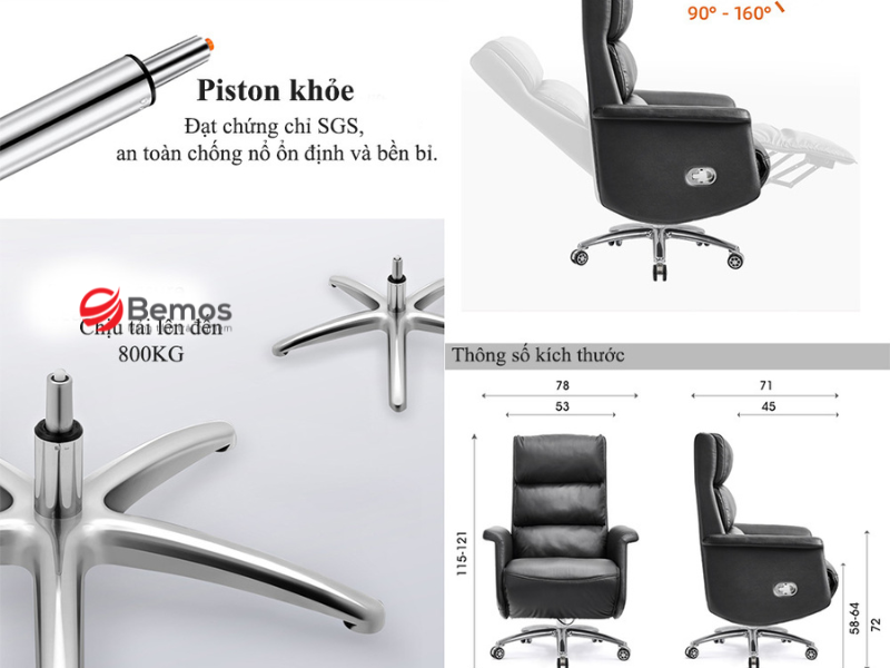 Ưu điểm nổi bật của ghế văn phòng ngả lưng