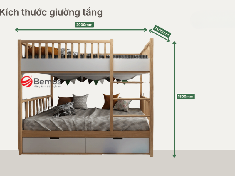 Kích thước giường tầng trẻ em