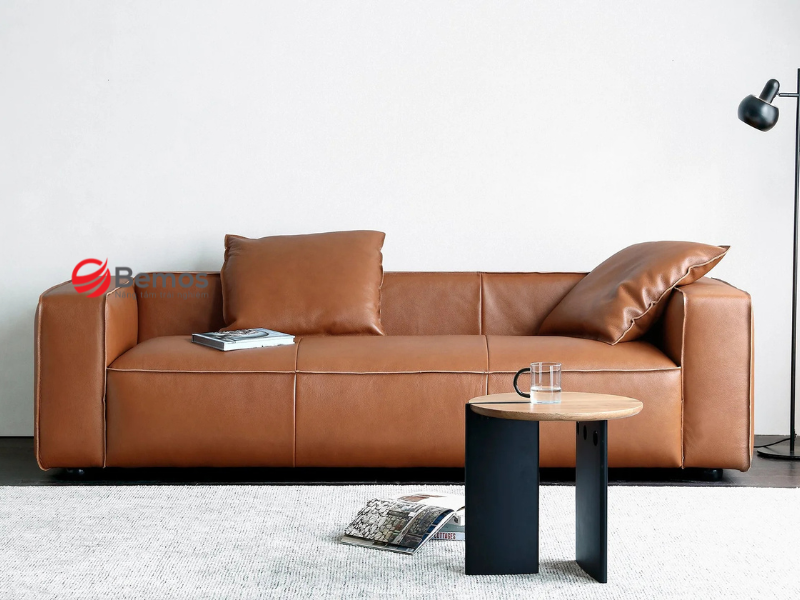 Sofa da nâu sang trọng