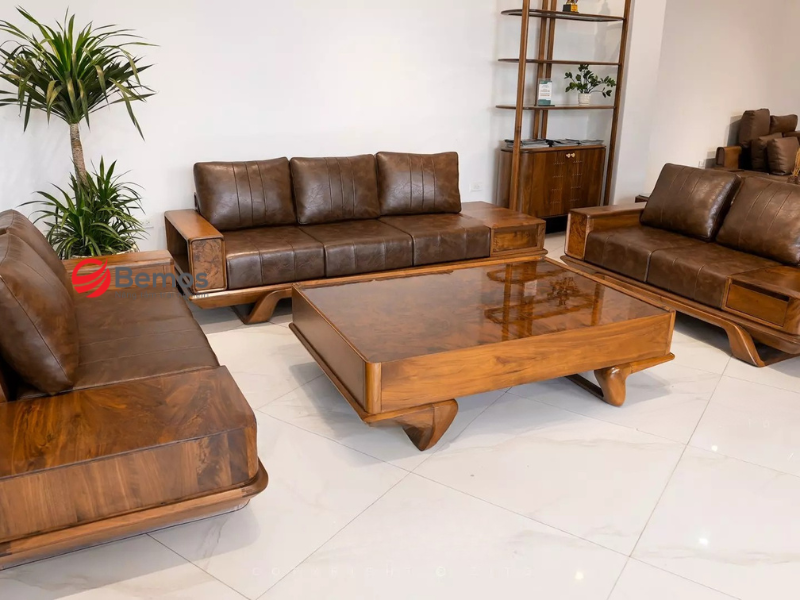 Sofa gỗ óc chó