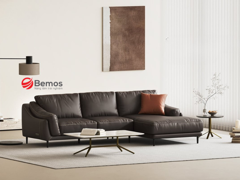 sofa góc chữ L phòng khách nhỏ