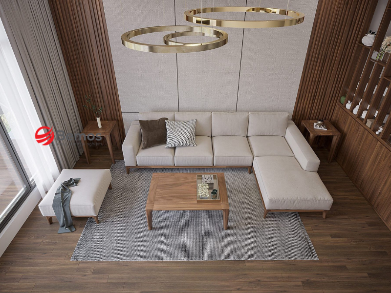 Kích Thước Chuẩn Sofa Góc Chữ L Phòng Khách Nhỏ Theo Diện Tích Phòng