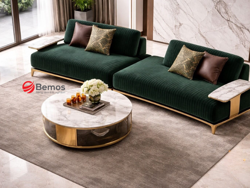 Sofa Phòng Khách Cao Cấp Hiện Đại - Cách Chọn Kiểu Dáng, Chất Liệu, Kích Thước 