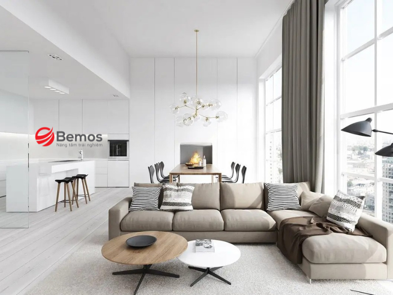 Sofa xám hiện đại