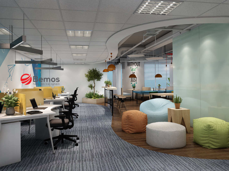 Thiết kế văn phòng 80m2: giải pháp bố trí tối ưu cho doanh nghiệp