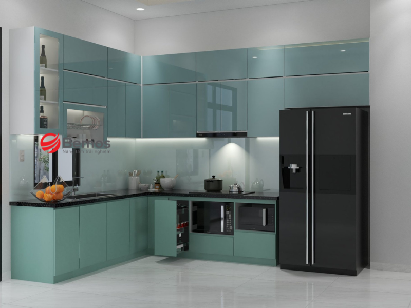Ưu điểm của tủ bếp cánh nhựa