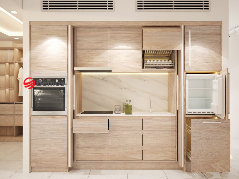 Tủ bếp cửa lùa là gì
