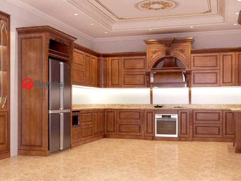 Đánh Giá Thực Tế Tủ Bếp Gỗ Gõ Đỏ