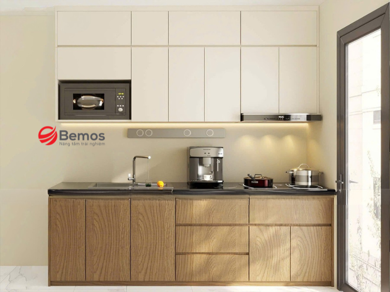 Ưu điểm tủ bếp gỗ keo