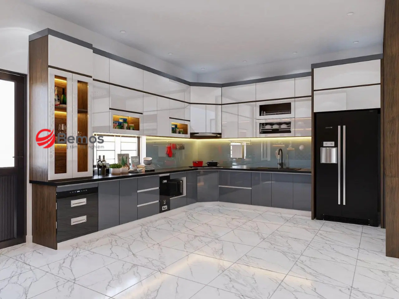 Tủ bếp góc xéo