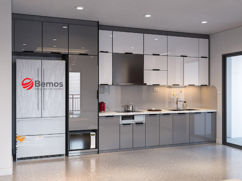 Tủ bếp nhôm kính Hà Nội
