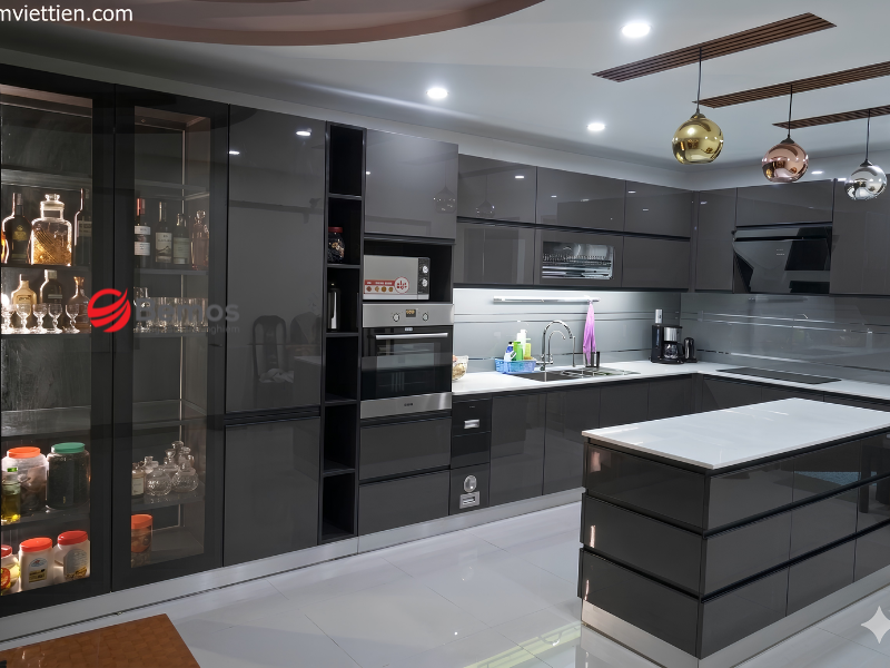 Kinh nghiệm chọn tủ bếp nhôm kính treo tường