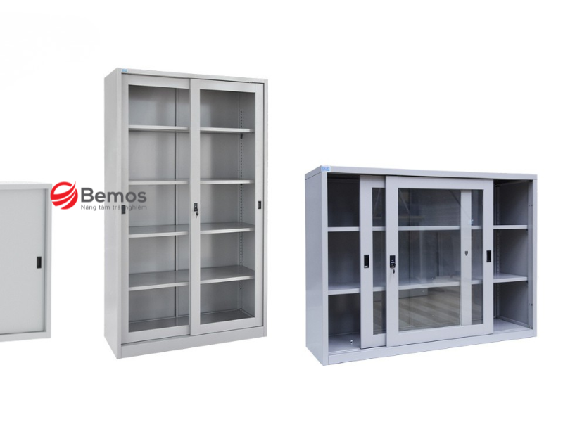 Mẫu tủ hồ sơ nhôm kính chất lượng, nhiều ngăn