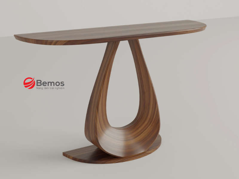Vì sao showroom cần có bàn console gỗ óc chó