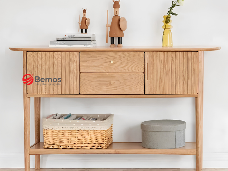 Bàn console gỗ tần bì gánh vai gì trong F&B