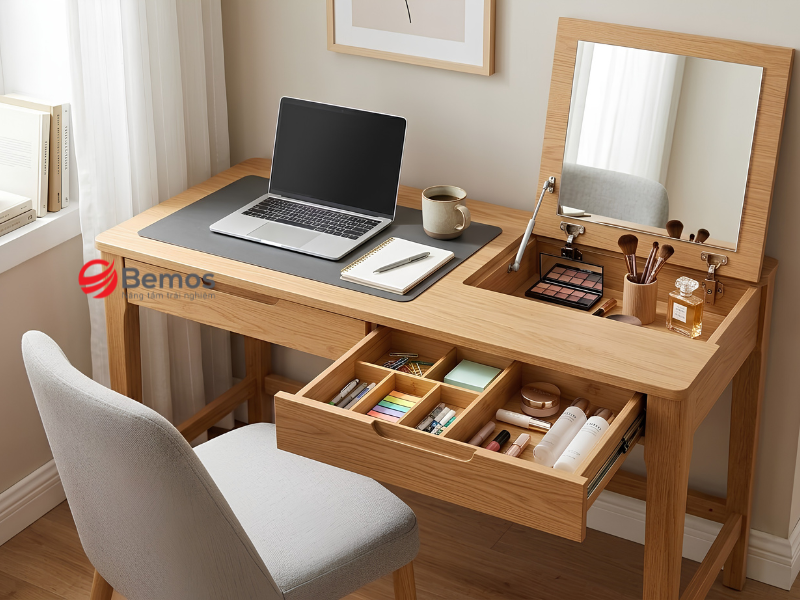 Bàn học kết hợp trang điểm
