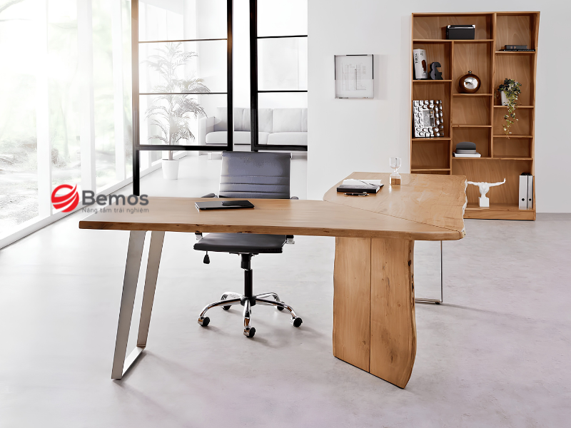 Bàn làm việc gỗ tần bì theo yêu cầu