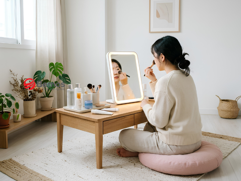Bàn makeup ngồi bệt là gì