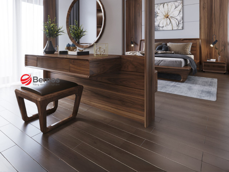 Bàn phấn gỗ óc chó
